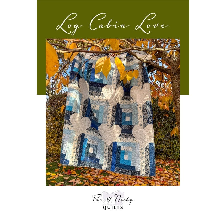 Pam and Nicky Quilts Patterns Log Cabin Love Quilt by Pam and Nicky Lintott Pattern - The Sewing Studio