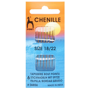 Hand Sewing Needles: Chenille: Gold Eye: Sizes 18-22