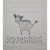 Moda Fabric: Savannah Little Critter Fabric Panel: Black on white