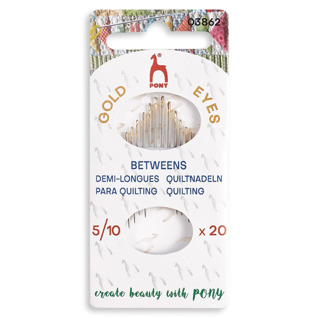 Pony Needles Hand Sewing Needles: Betweens: Gold Eye: Size 5-10 - The Sewing Studio