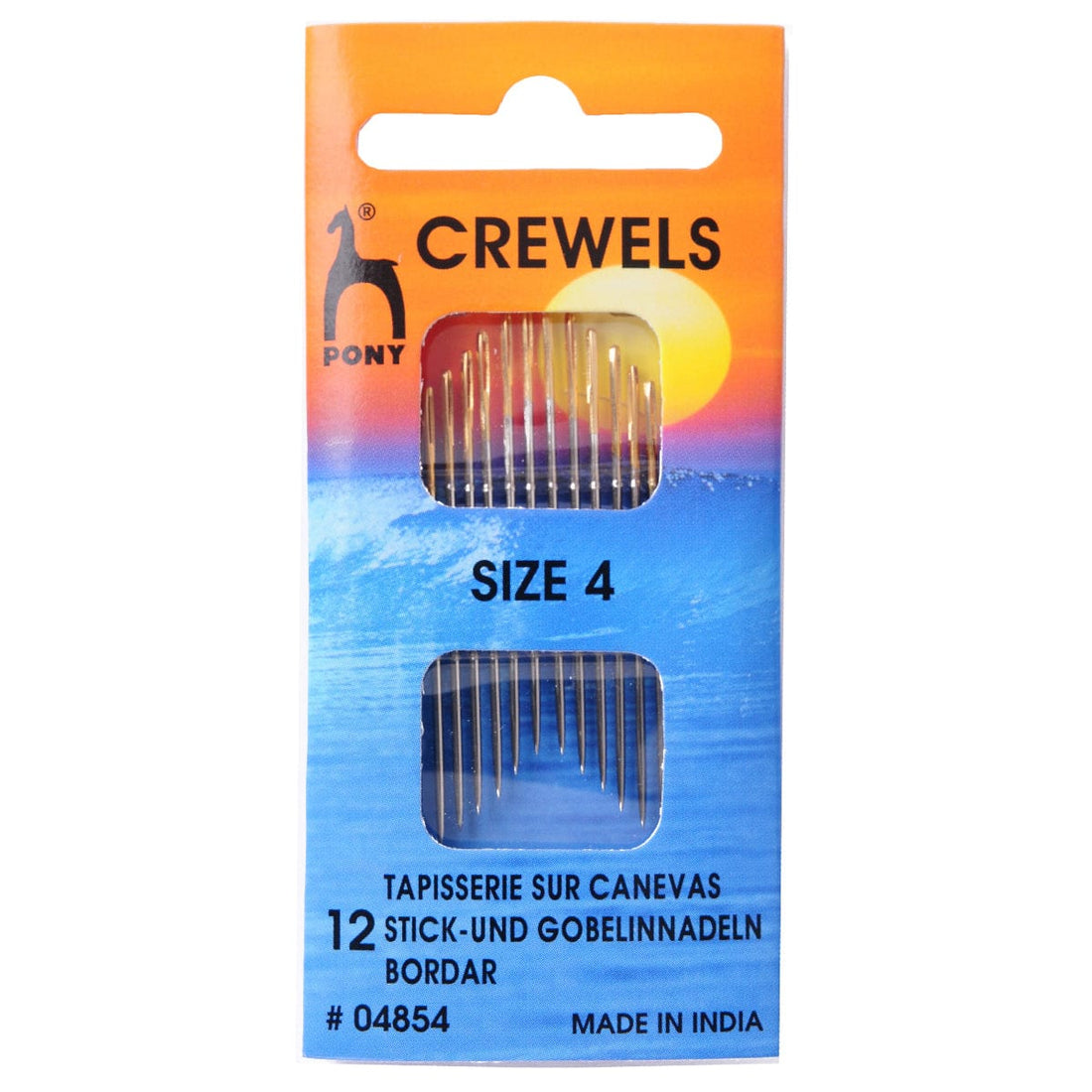 Pony Needles Hand Sewing Needles: Crewels (embroidery): Gold Eye: Size 4 - The Sewing Studio