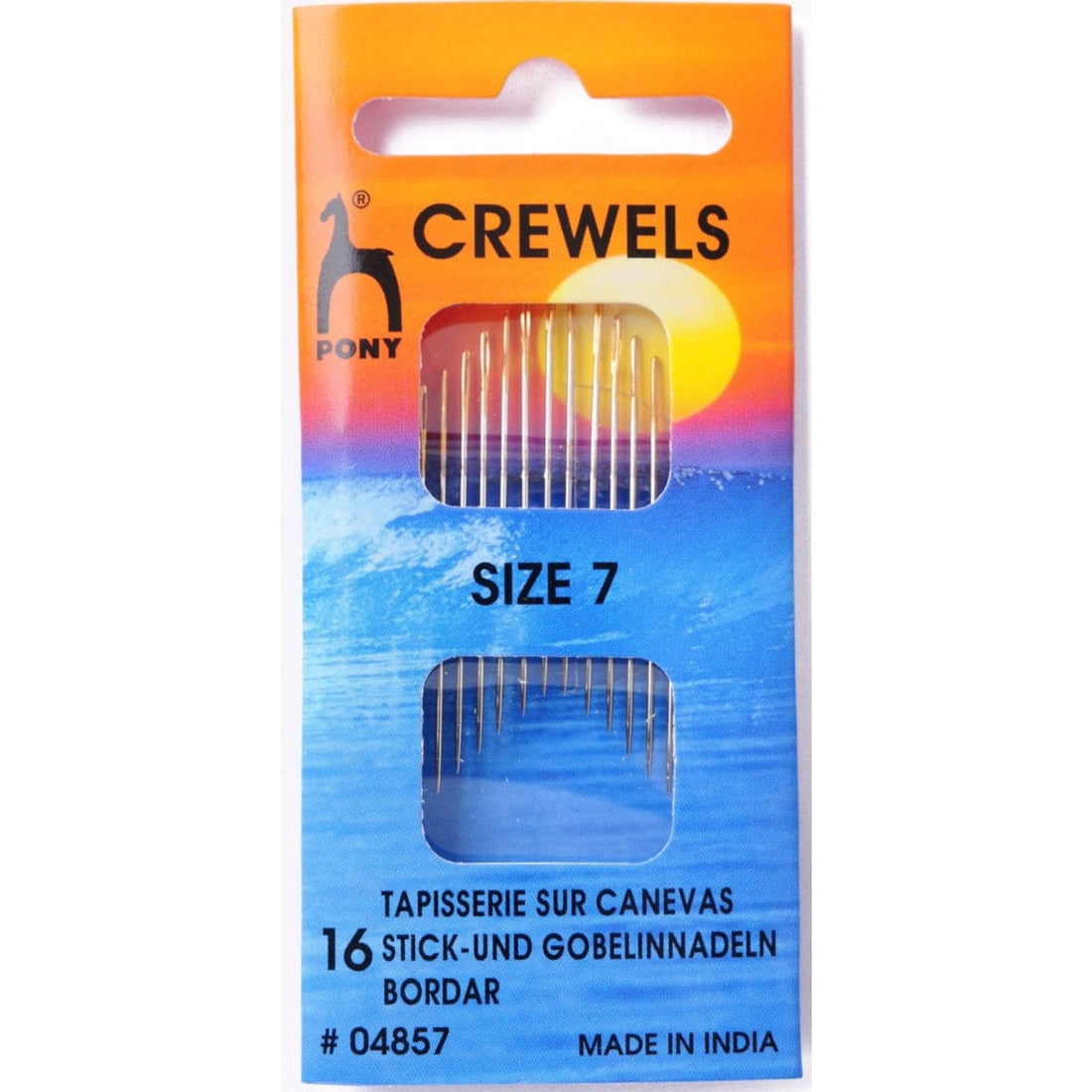 Pony Needles Hand Sewing Needles: Crewels (embroidery): Gold Eye: Size 7 - The Sewing Studio