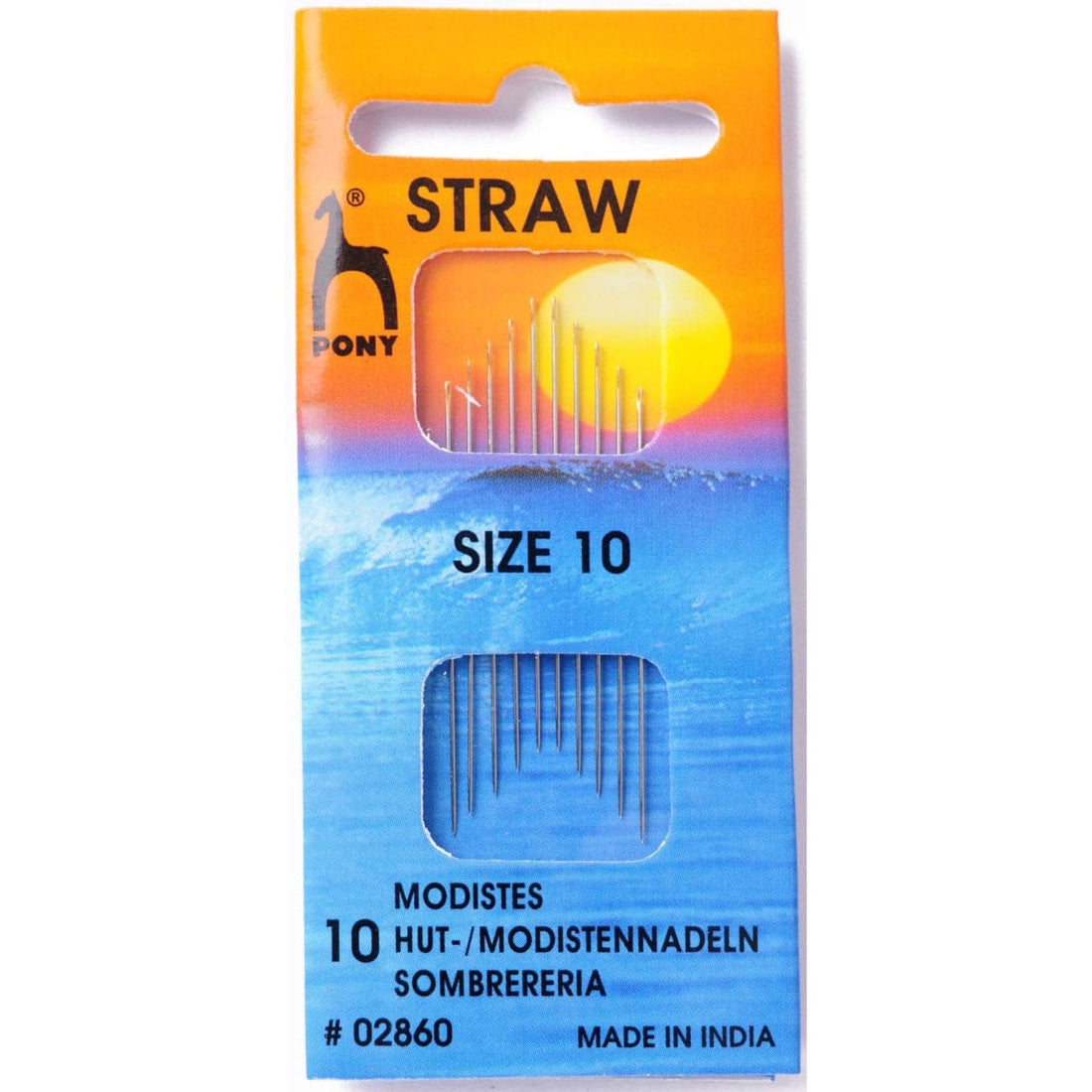 Pony Needles Hand Sewing Needles: Milliners: Gold Eye: Size 10 - The Sewing Studio