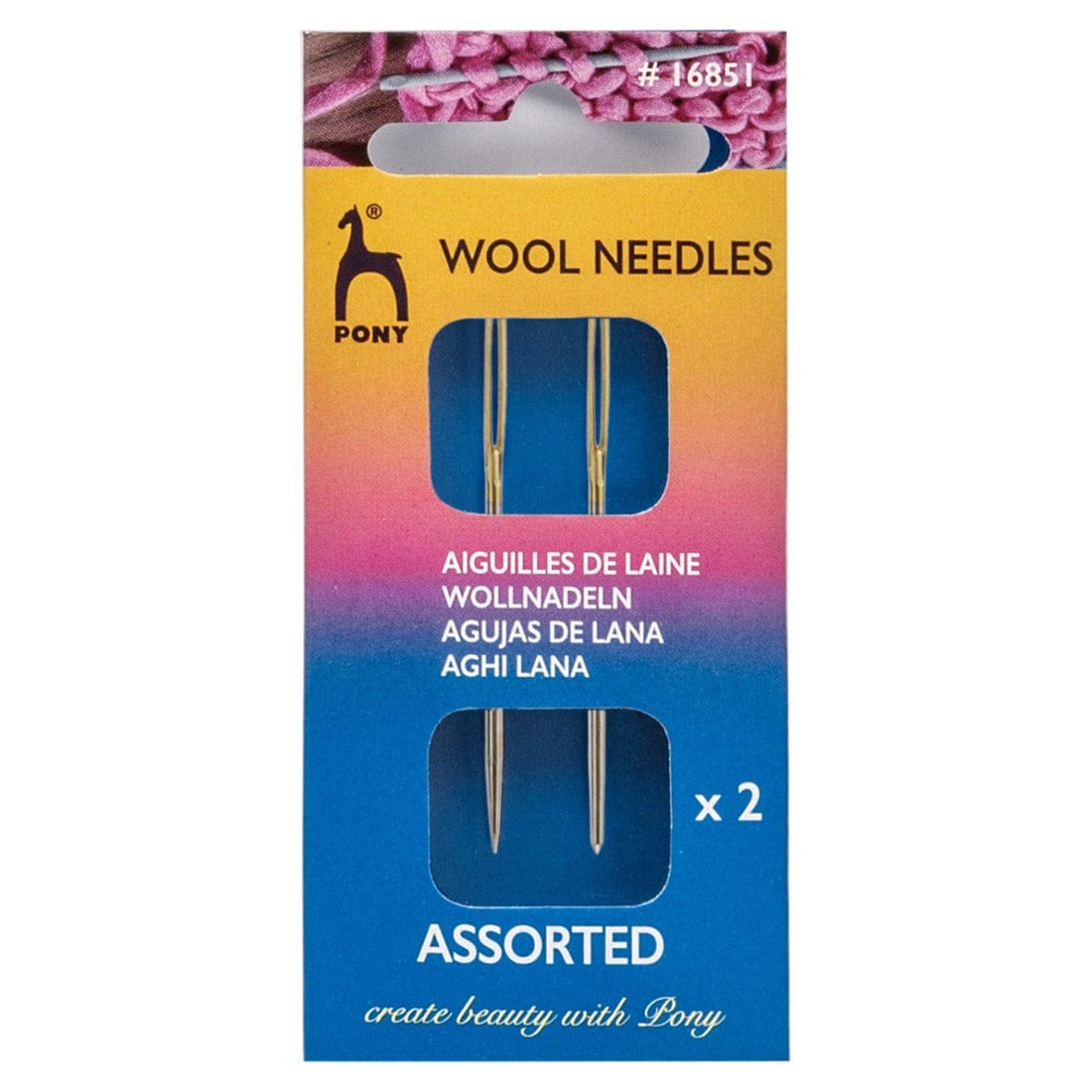 Pony Needles Hand Sewing Needles: Wool: Gold Eye: Size 16 - The Sewing Studio