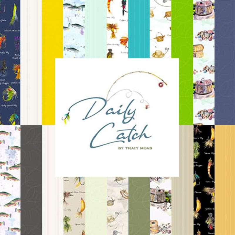 RJR Fabrics Fabric Daily Catch Fish Day Celeste TM301-CE2D - The Sewing Studio