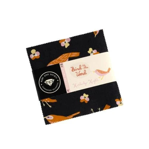 Ruby Star Society Fabric Pre Cuts Ruby Star Bird is the Word Mini Charm - The Sewing Studio