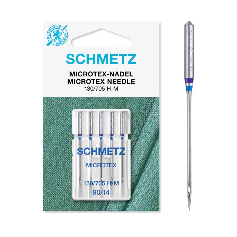 Schmetz Machine Needles Schmetz Sewing Machine Needles Microtex Size 90/14 Pack of 5 - The Sewing Studio