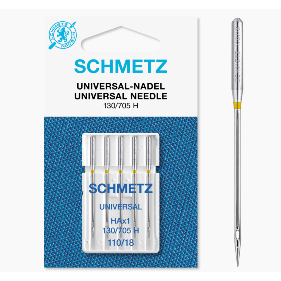 Schmetz Machine Needles Schmetz Sewing Machine Needles Universal Size 110/18 Pack of 5 - The Sewing Studio