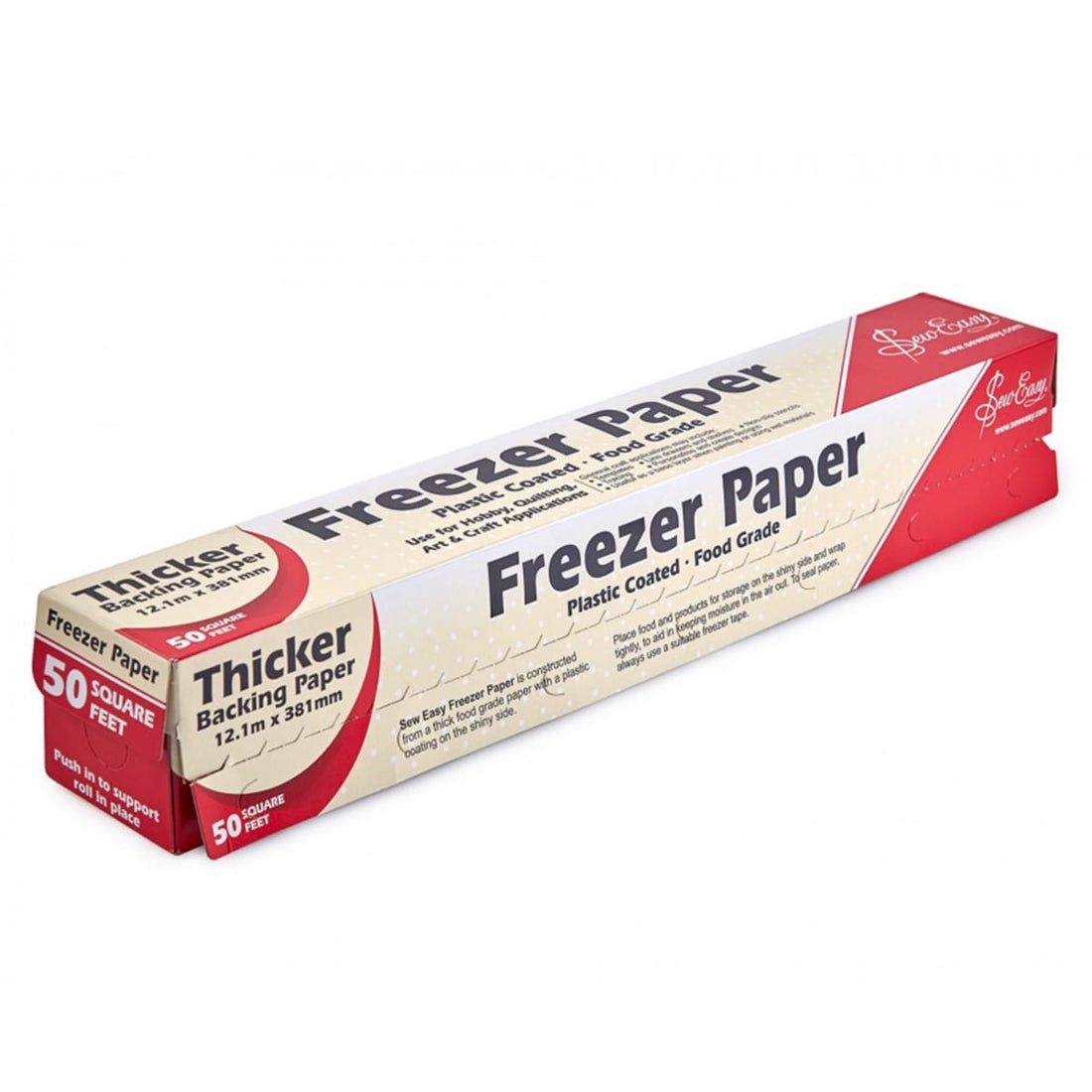 Sew Easy Freezer Paper Roll 12.1m x 381mm. Price per roll.