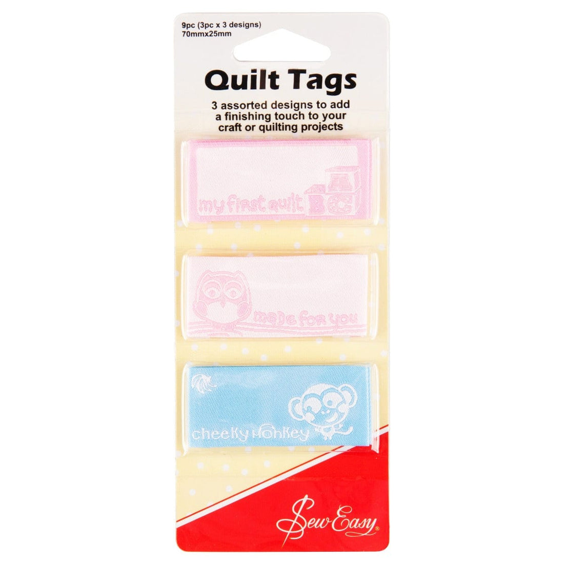 Sew Easy Quilting Accessories Sew Easy Quilt Tags: Children: 9 pieces - The Sewing Studio