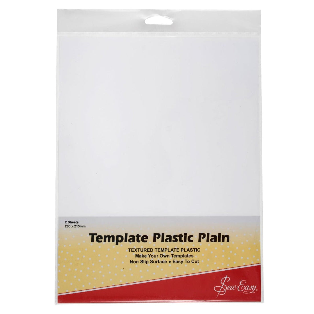 Sew Easy Quilting Accessories Template Plastic Plain 2 Sheets Per Pack - The Sewing Studio