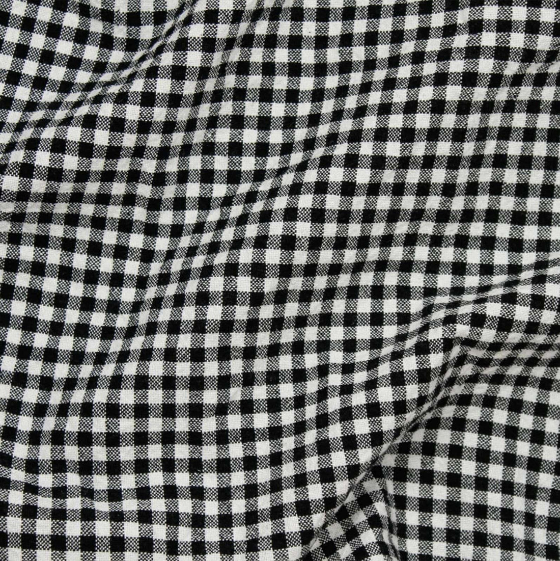 Telio Fabric Organic Cotton Gingham Fabric Black 45235-02 - The Sewing Studio