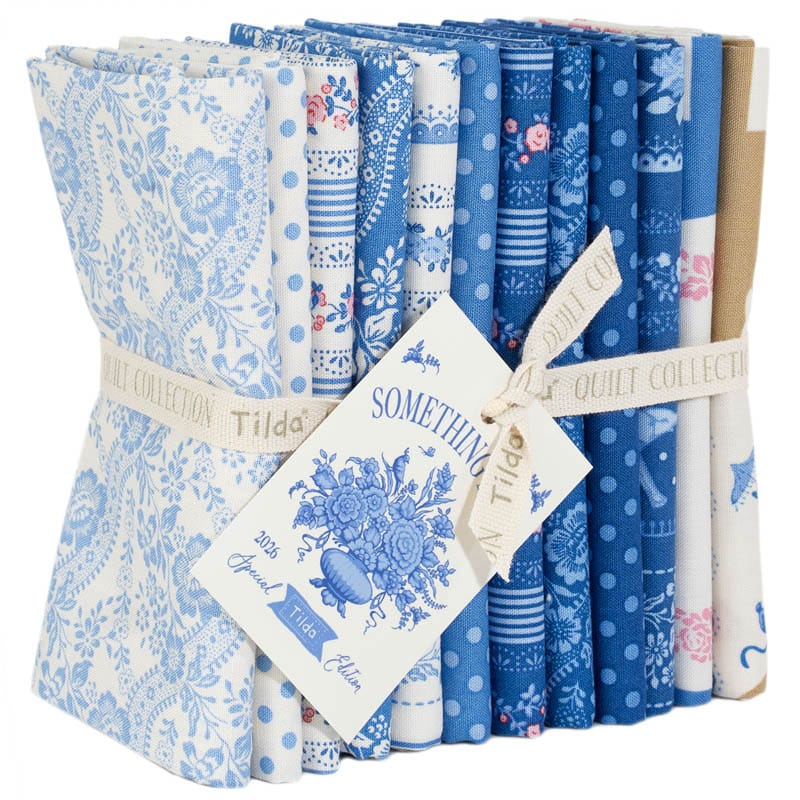 Tilda Fabric Pre Cuts PRE-ORDER Tilda Something Blue Fat Quarter Bundle 12 Piece - The Sewing Studio
