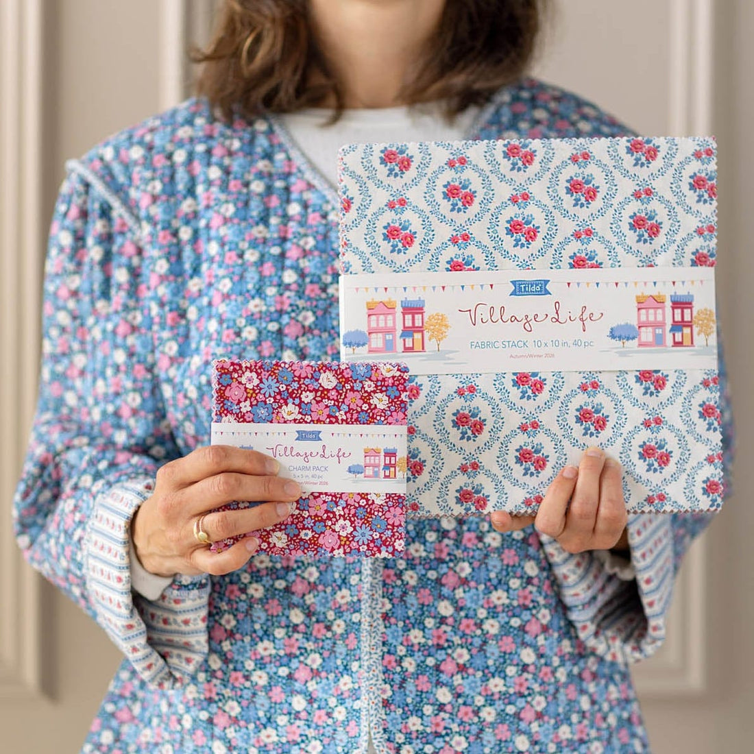 Tilda Fabric Pre Cuts PRE-ORDER Tilda Village Life 10" Fabric Stack - The Sewing Studio