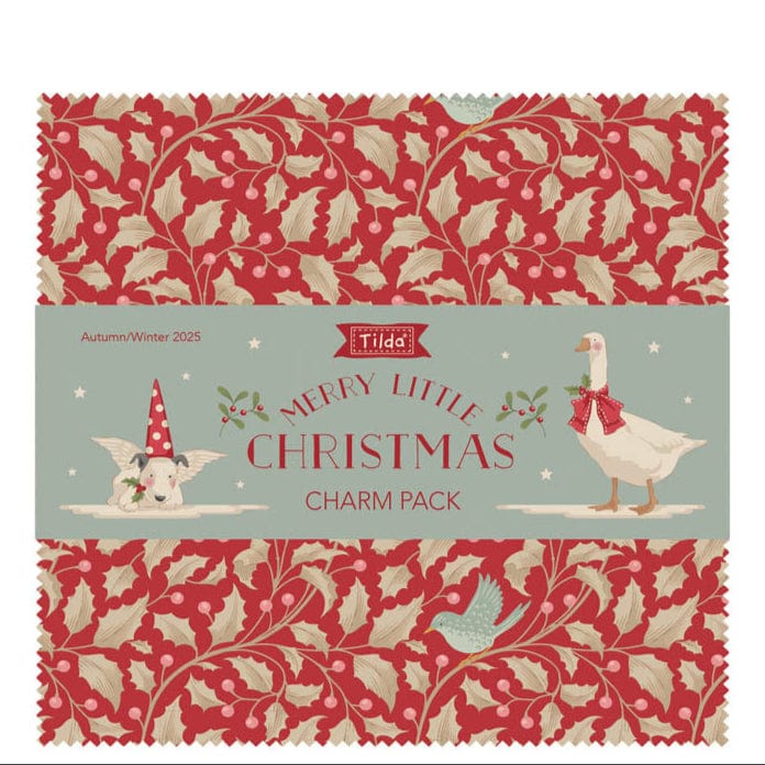 Tilda Fabric Pre Cuts Tilda Merry Little Christmas Charm Pack 5 Inch Squares TD300249 - The Sewing Studio