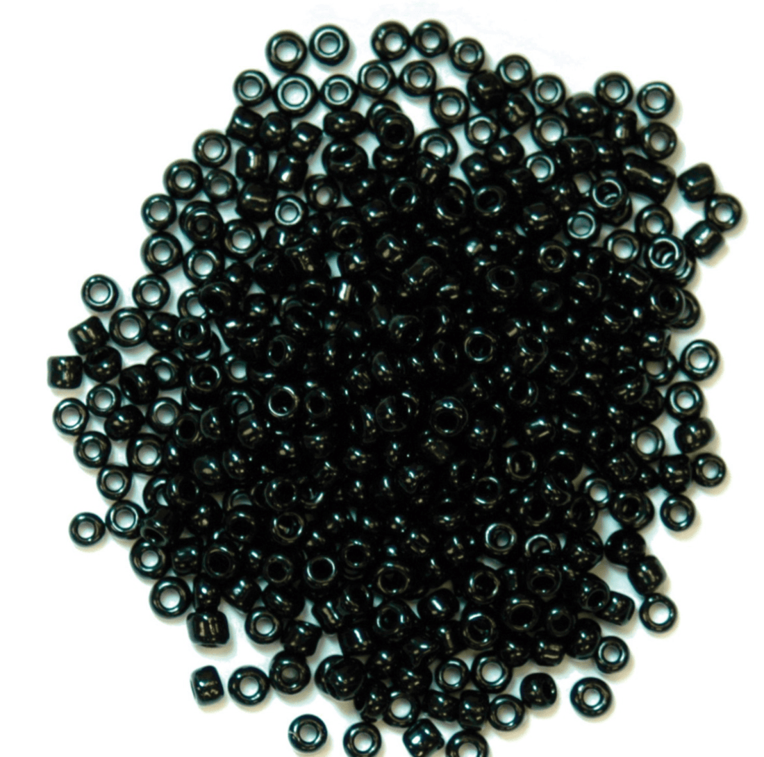 Trimits Beads Sequins Accessories Beads: Seed: Black: 8g in a pack - The Sewing Studio