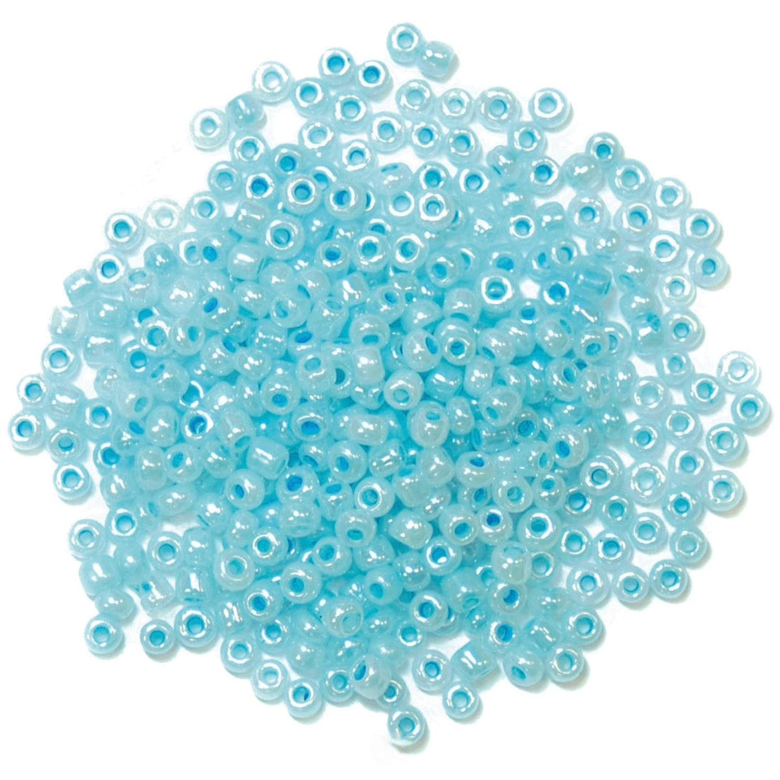Trimits Beads Sequins Accessories Beads: Seed: Ice Blue: 8g in a pack - The Sewing Studio