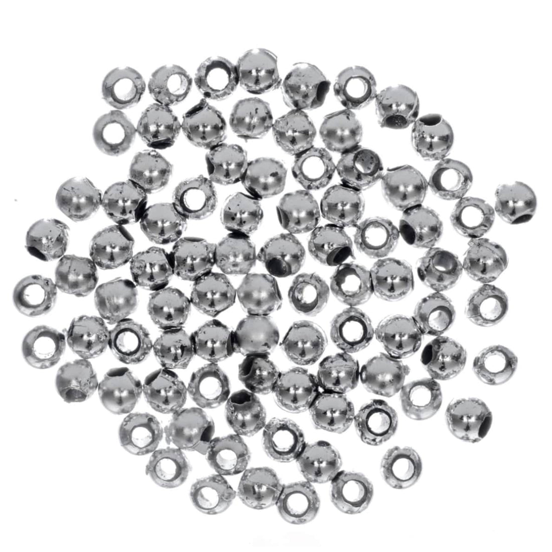 Plated Beads: 3mm: Silver: 75 quantity