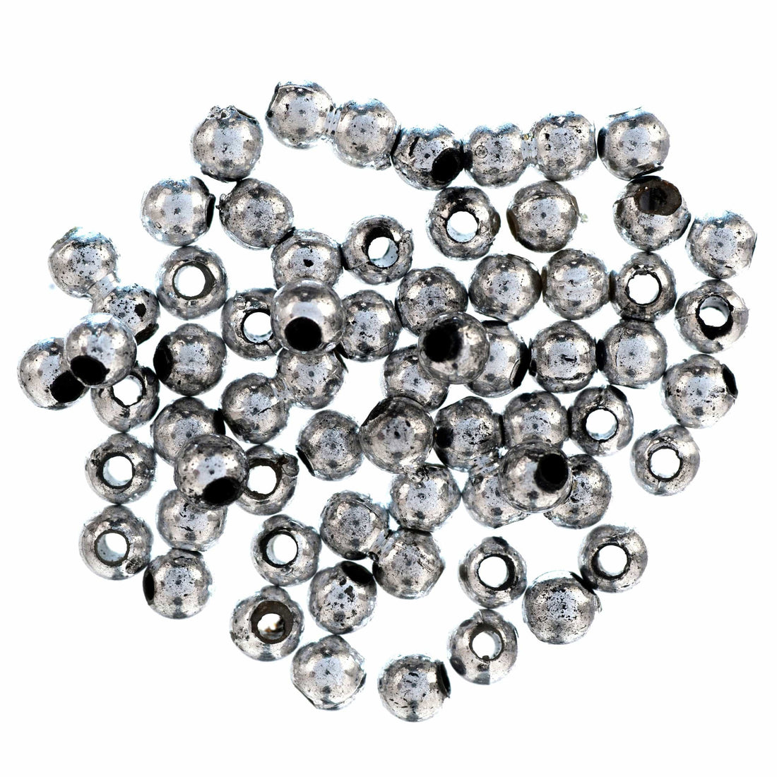 Trimits Beads Sequins Accessories Plated Beads: 4mm: Silver: 45 quantity - The Sewing Studio