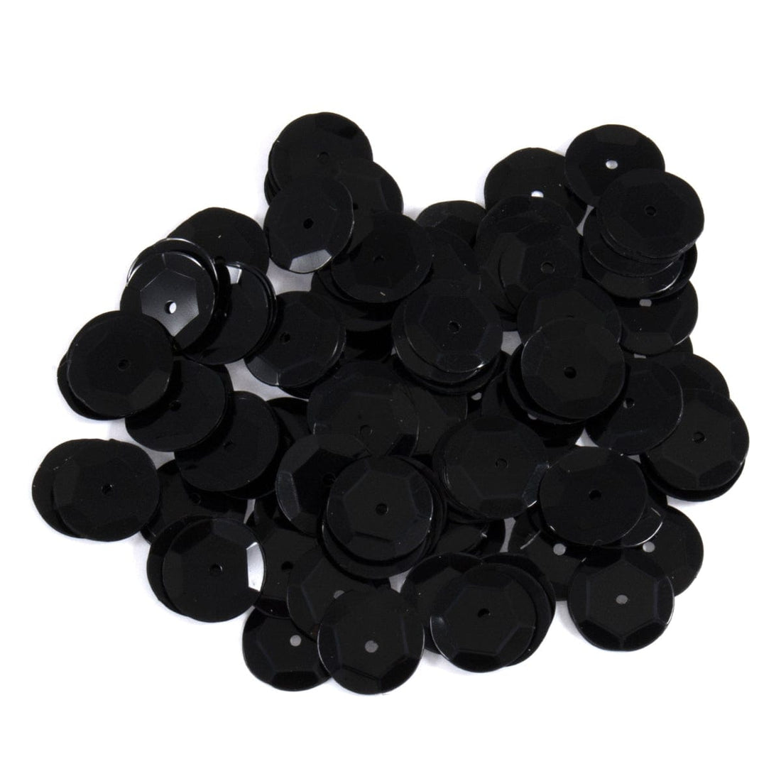 Trimits Beads Sequins Accessories Sequins: Cup: 10mm: Black. Pack of 120 - The Sewing Studio