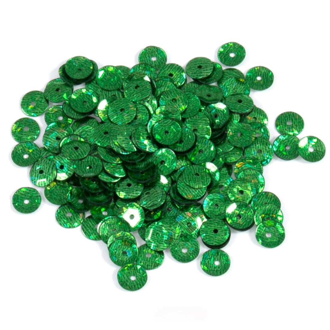 Sequins: Cup: 5mm: Green: Pack of 500