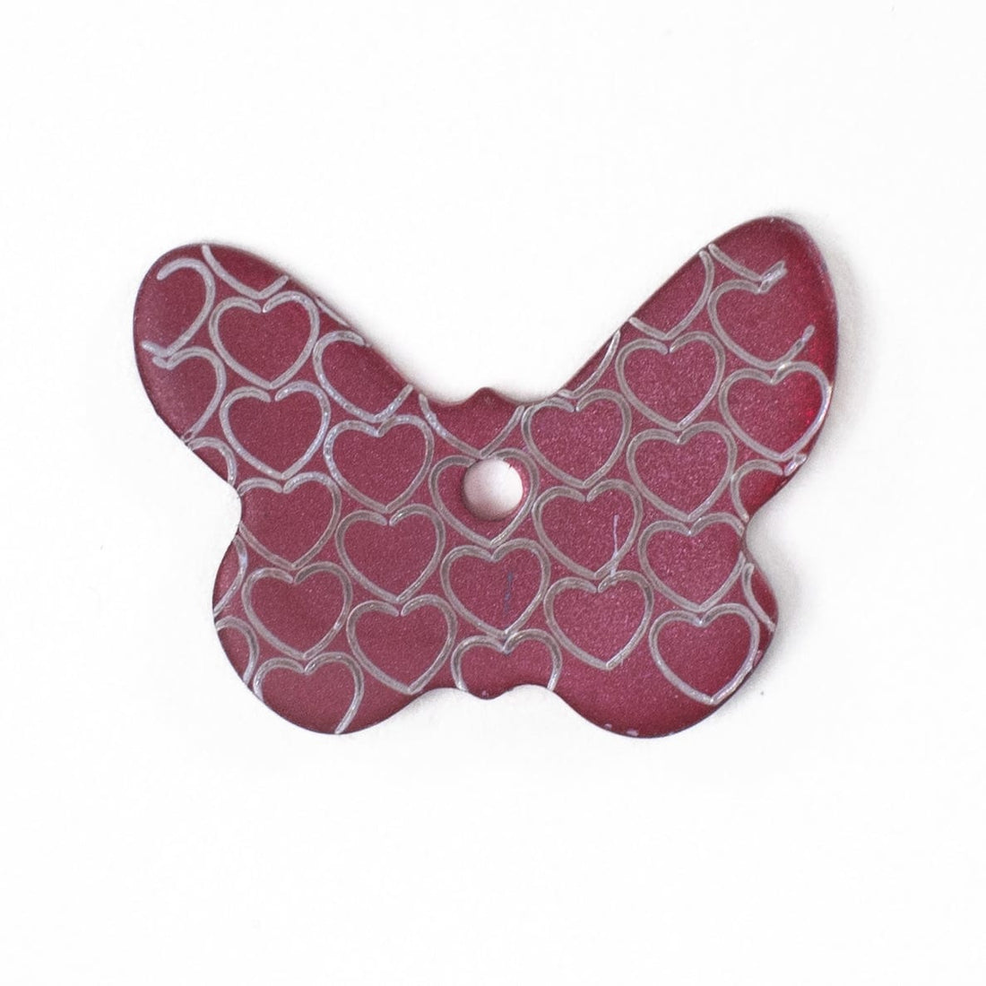 Trimits Buttons Pink Butterfly Heart Button 18mm - The Sewing Studio