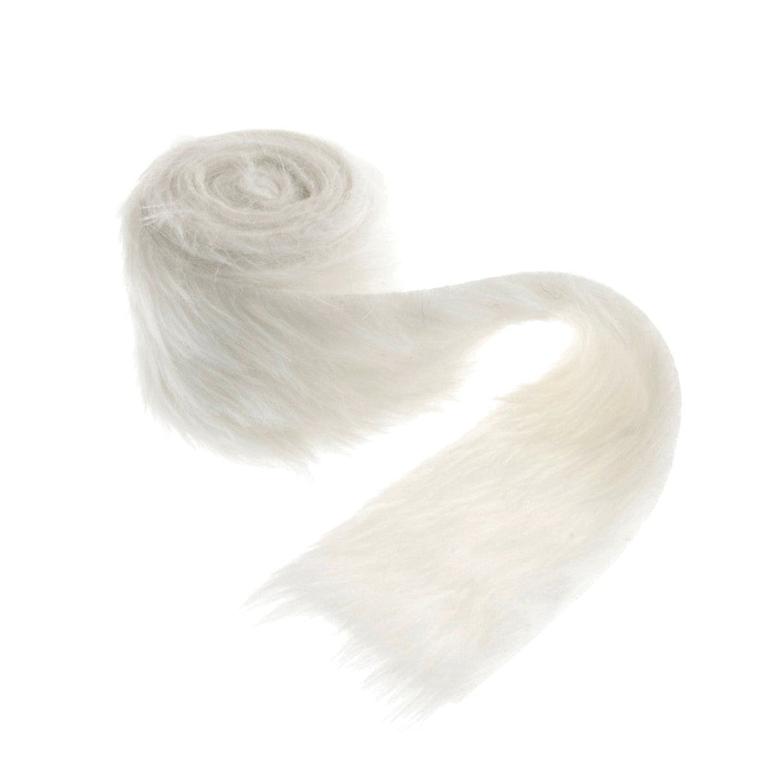 Trimits Craft Accessories White Faux Fur Trim: 2m reel x 8cm wide. - The Sewing Studio