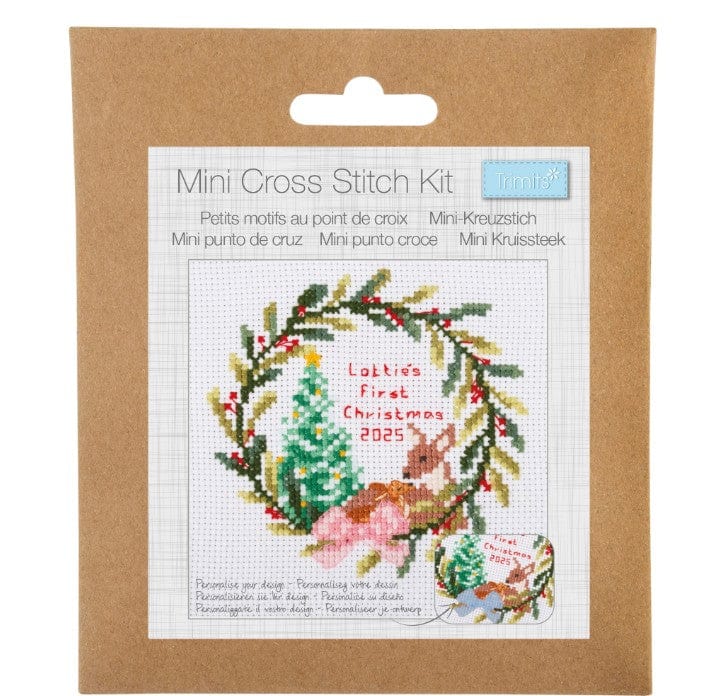 Trimits Cross Stitch Kits Cross Stitch Kit Mini Baby's First Christmas - The Sewing Studio