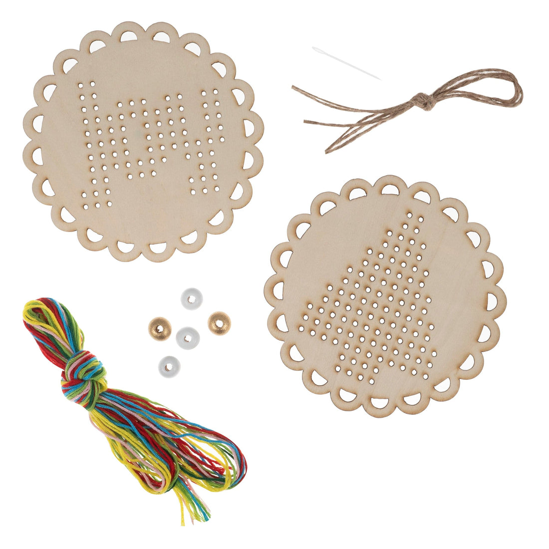 Trimits Cross Stitch Kits Cross Stitch Kit Pre-punched Wooden Shape Joy And Tree - The Sewing Studio