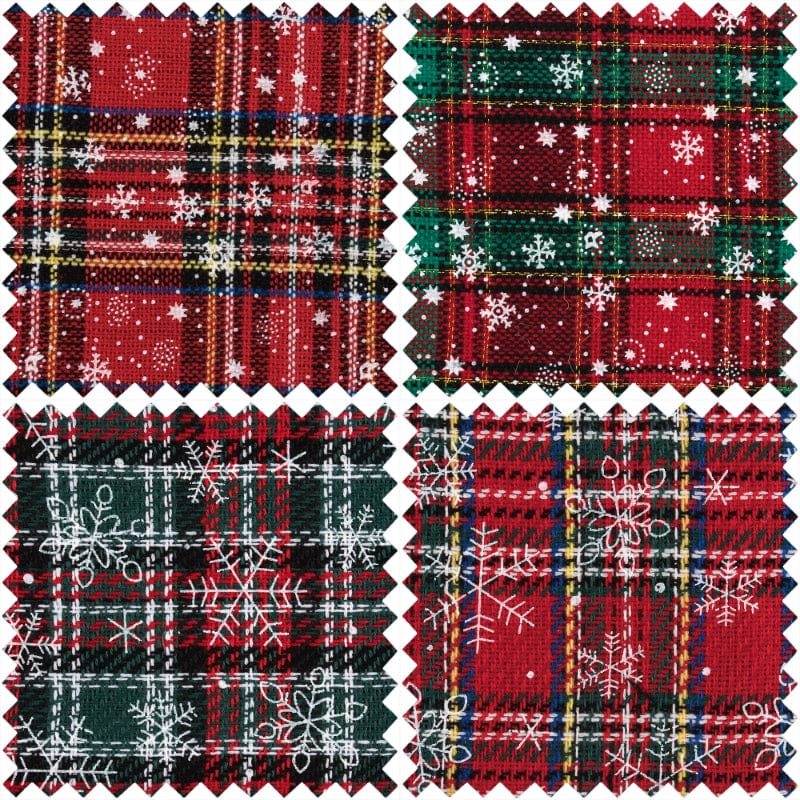 Trimits Fabric Pre Cuts Christmas Red Tartan Fat Quarter Pack - The Sewing Studio