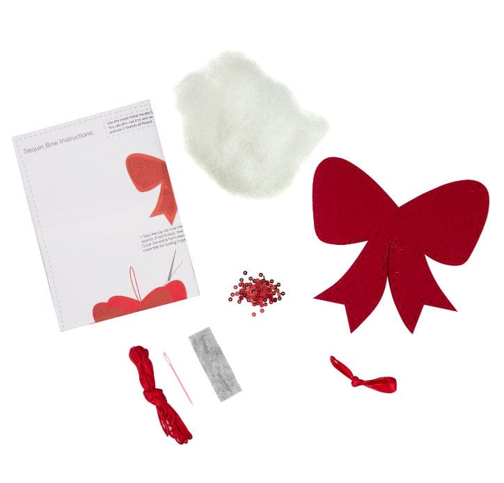 Trimits Felting Kits Felt Decoration Kit Christmas Sequin Bow - The Sewing Studio