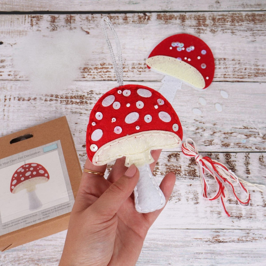 Trimits Felting Kits Felt Decoration Kit: Toadstool - The Sewing Studio