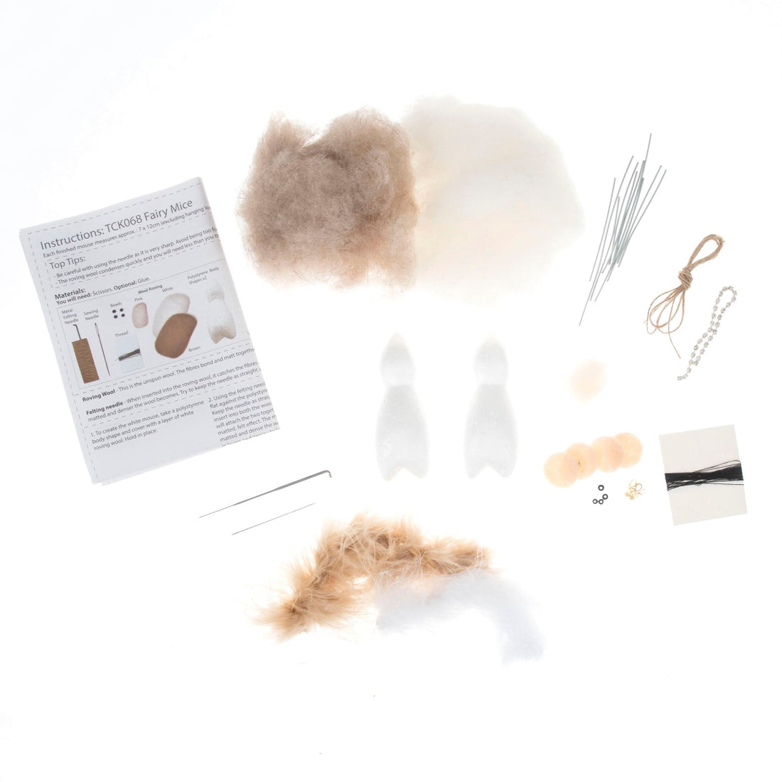 Trimits Needle Felting Kits Needle Felting Kit Fairy Mice Two Pack - The Sewing Studio