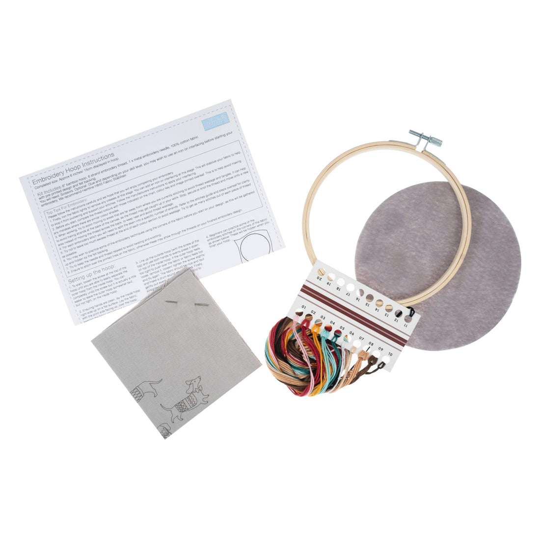 Trimits Sewing Kits Embroidery Hoop Kit Dogs  - The Sewing Studio