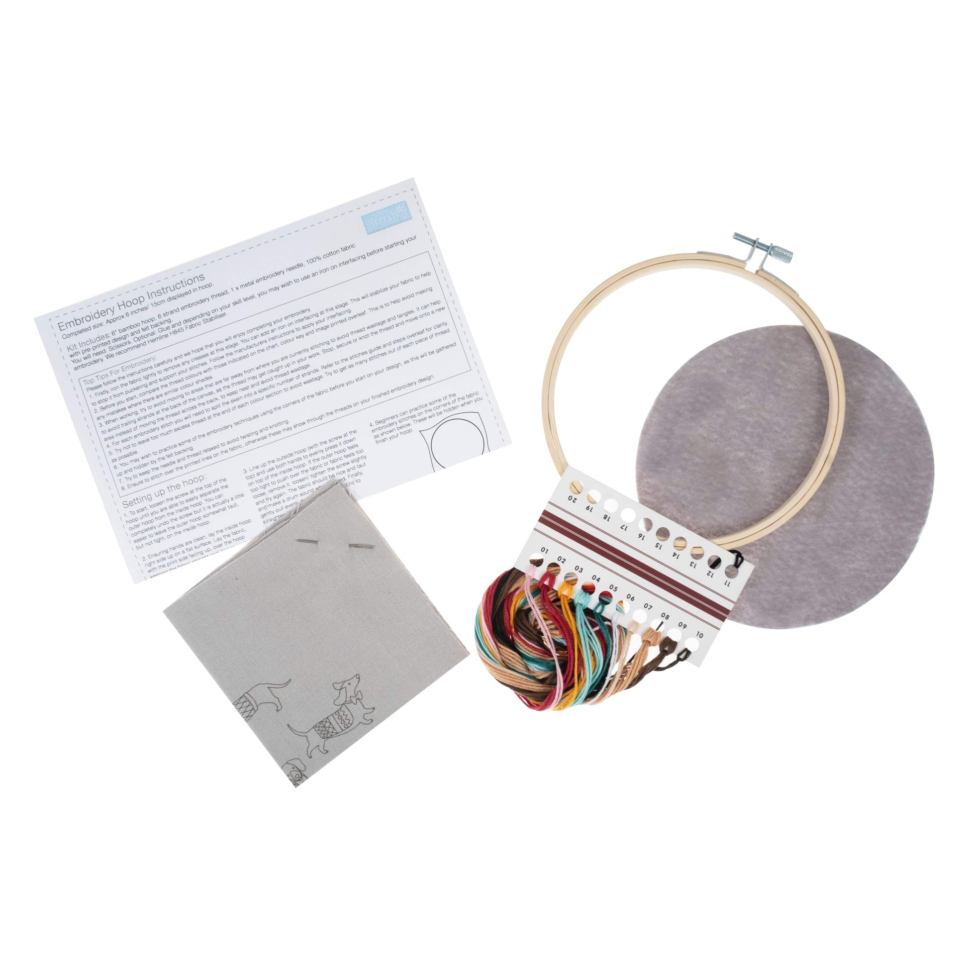 Trimits Sewing Kits Embroidery Hoop Kit Dogs  - The Sewing Studio