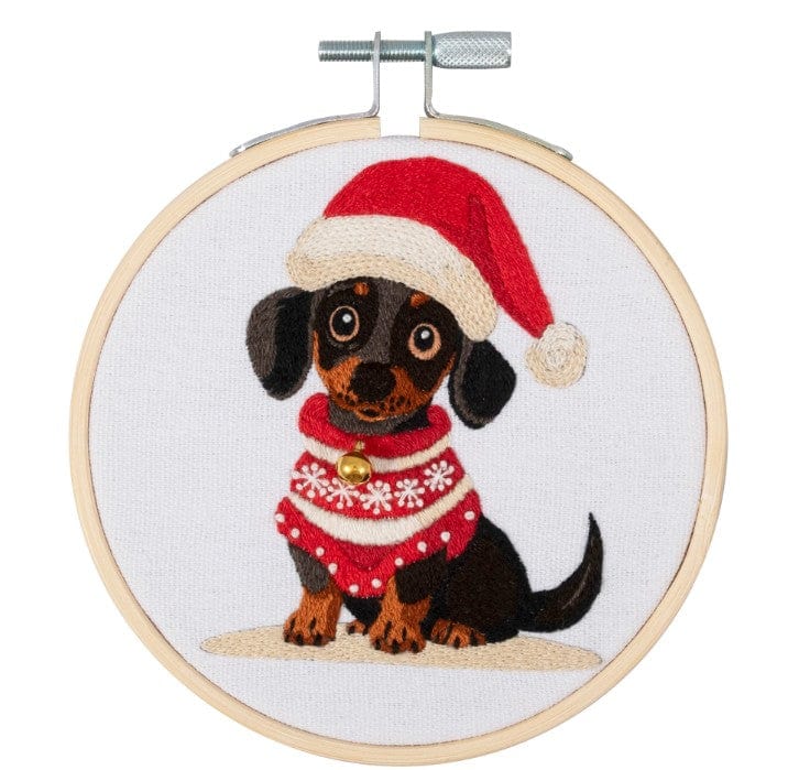 Trimits Sewing Kits Embroidery Hoop Kit Mini Daschund  - The Sewing Studio