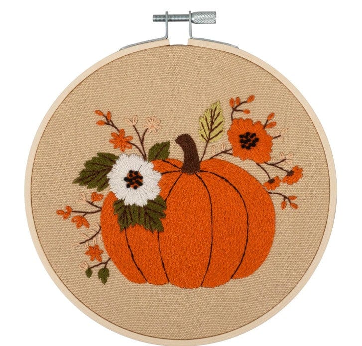 Trimits Sewing Kits Embroidery Hoop Kit Pumpkin - The Sewing Studio