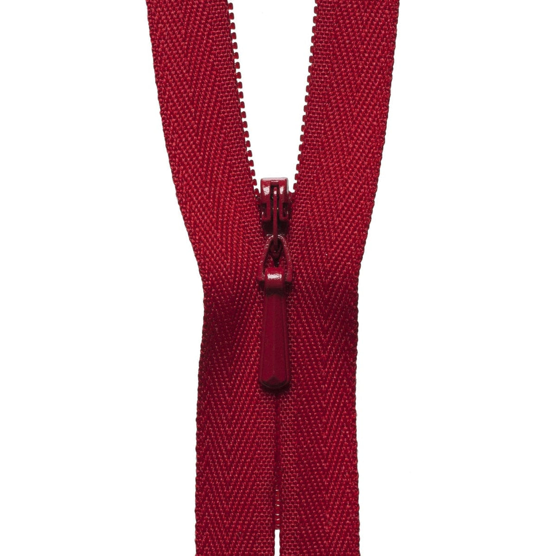 YKK Zips YKK Concealed Zip 20cm / 8 inch: Red (Colour 519) - The Sewing Studio