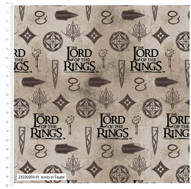Lord of the Rings Fabric Icons Taupe