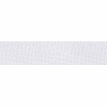 Herringbone Cotton Tape White 25mm Wide Price Per Metre