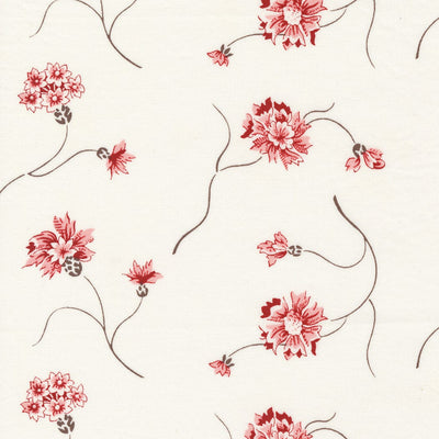Moda Red And White Gatherings Fabric Floret Vanilla 49190 11