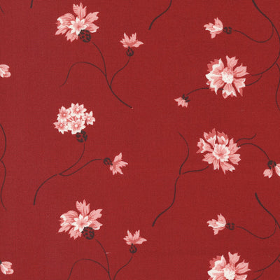 Moda Red And White Gatherings Fabric Floret Crimson 49190 15