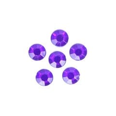 Acrylic Stones: Glue-On: Round: 4mm: Purple: Pack of 100