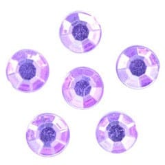 Acrylic Stones: Glue-On: Round: Large-7mm: Lilac