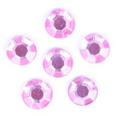 Acrylic Stones: Glue-On: Round: Large-7mm: Pink