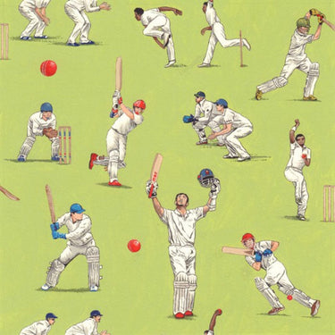 All Rounder Cricket Players Green Fabric