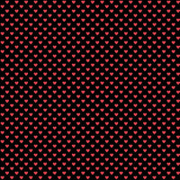 Makower Fabric Hearts Red on Black 9149KR