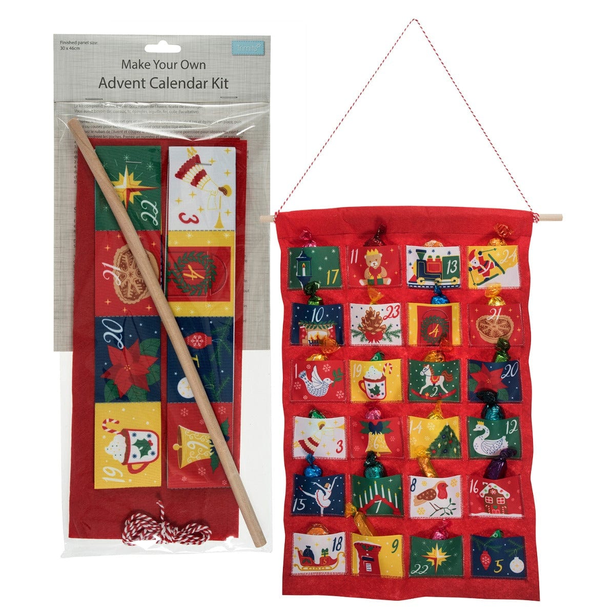 Make Your Own Advent Calendar Kit Red