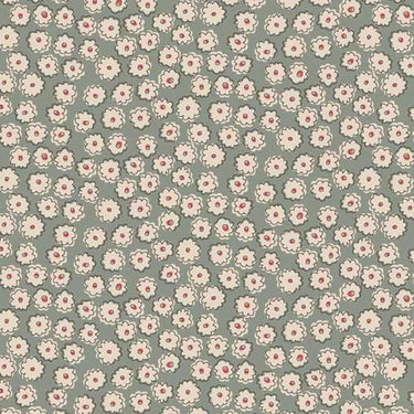 Anni Downs Market Garden Fabric Carnation Toss Green 2901-17