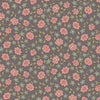Anni Downs Market Garden Fabric Tossed Posies Raisin 2897-58